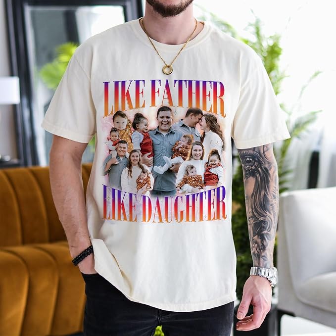 Custom Dad Shirt Personalized Picture T-Shirt - Image 6