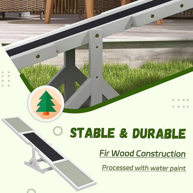 Wooden Dog Agility Seesaw for Training and Exercise Platform Equipment Run Game - Image 5