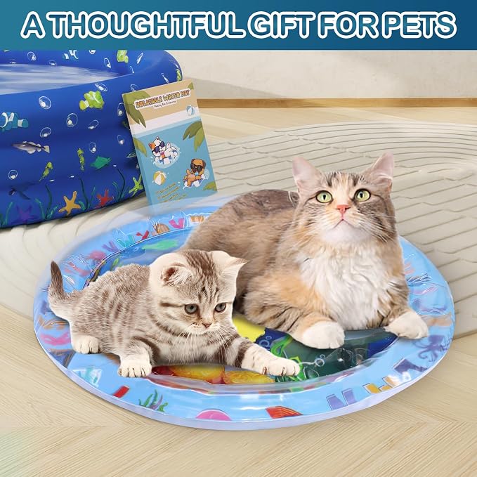 ZALALOVA Water Sensory Playmat for Cats, Thickened Upgraded Cat Dog Toys Bored - Image 5