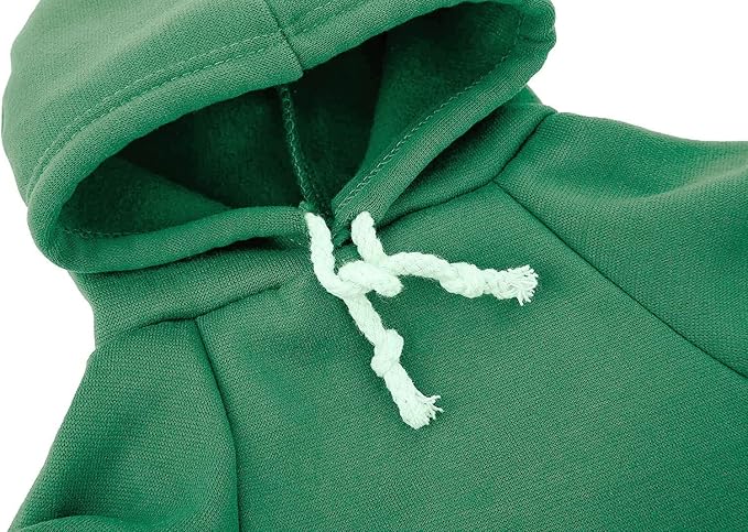 Green Dog Hoodie, Dog Clothes for Medium Dogs, Fleece Pet Sweater - Image 3