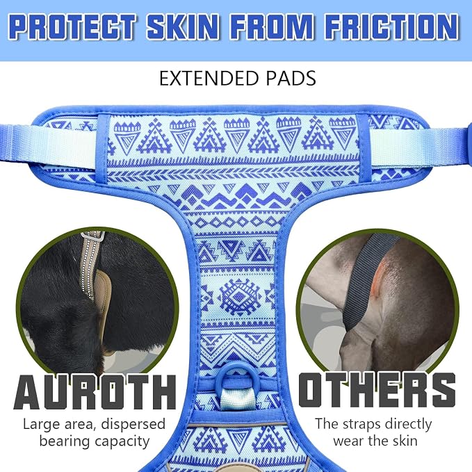 AUROTH Tactical Dog Harness for Large Dogs No Pull Adjustable Pet Harness - Image 4