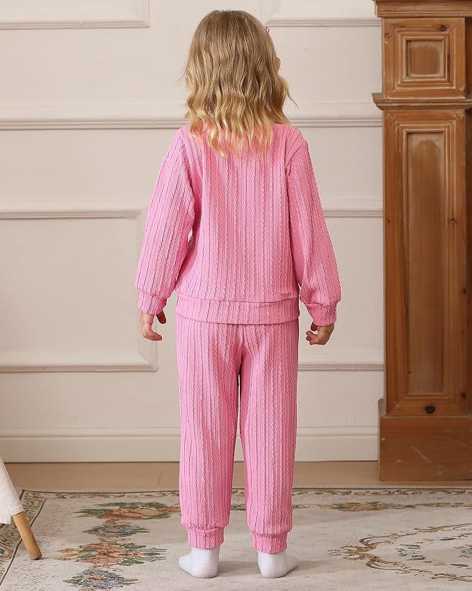 Jecson Toddler Girl Fall Clothes: Soft Outfits Set Embroidered Knit Top & - Image 7