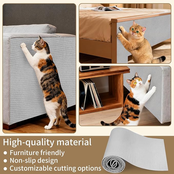 78.7"x15.8" Cat Scratch Mat, Adhesive Cat Scratch Pad - Image 5