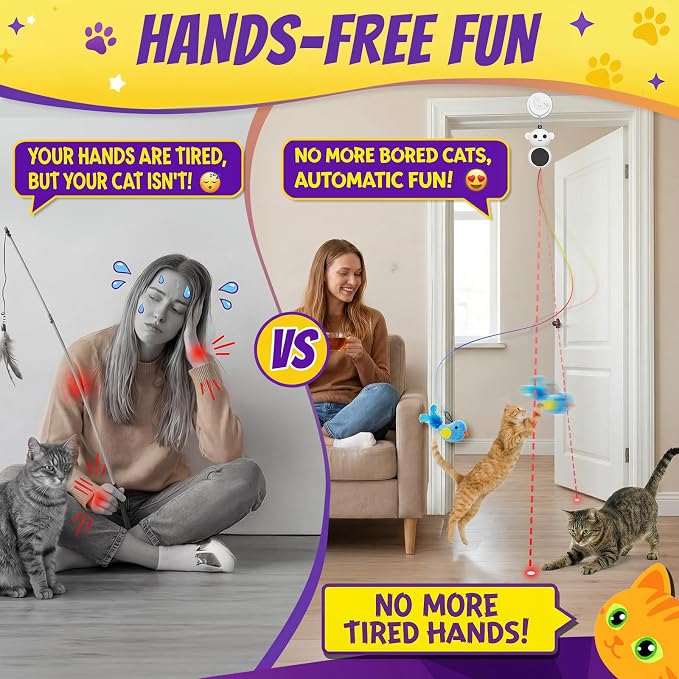 Interactive Cat Toys for Indoor Cats: 2 in 1 Laser Pointer Cat Toy - Image 4