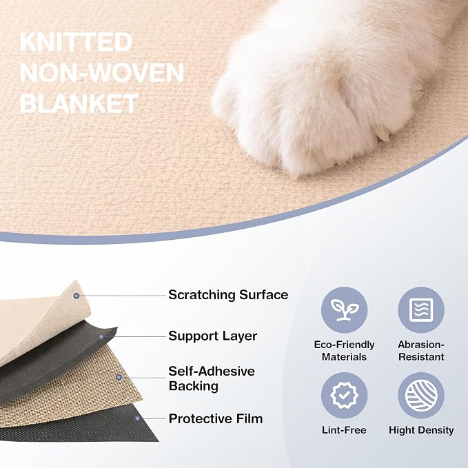 2 Pack Cat Scratcher Mat Roll for Furniture & Couch Protection | Total 157.5" x - Image 7