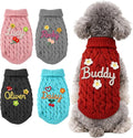 Personalized Hand Embroidered Dog Sweater, Custom Christmas Dogs Cats Sweater by Dyoart