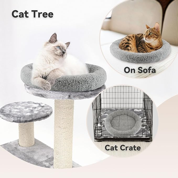 Round Cat Bed Washable Cat Donut Bed - Image 4