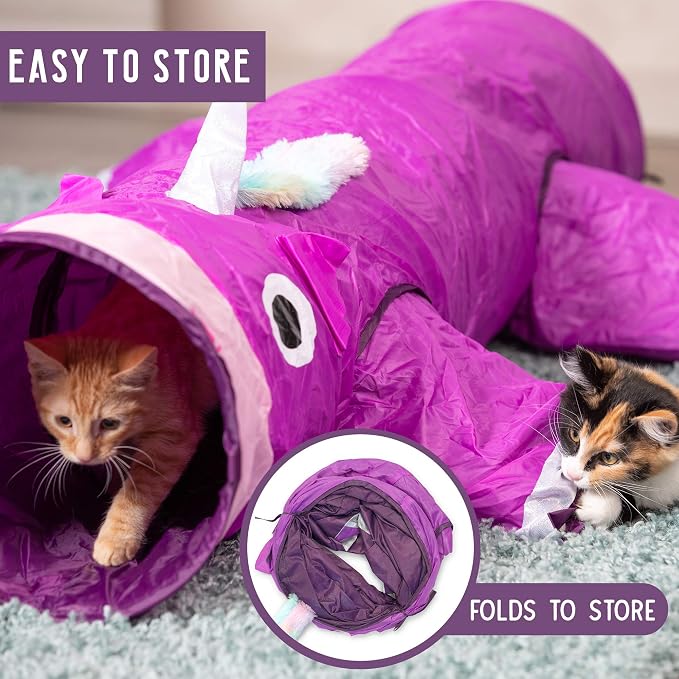 Pet Craft Supply Magic Mewnicorn Multi Cat Tunnel Boredom Relief Toys - Image 5