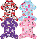 XPUDAC 4 Pack Dog Pajamas Cute Soft Dog Clothes by XPUDAC