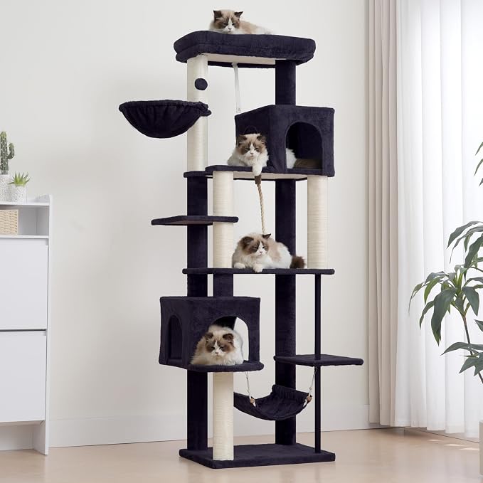 Cat Tree for Indoor Cats Large Adult, 70.5'' Cat Tower - Image 9