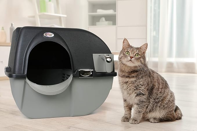 Omega Paw Elite Self Cleaning Roll 'n Clean Litter Box, Midnight Black - Image 4