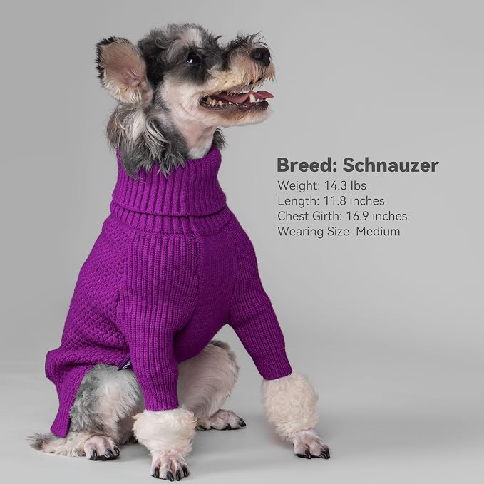 cyeollo Dog Sweater Pullover Turtleneck - Image 7
