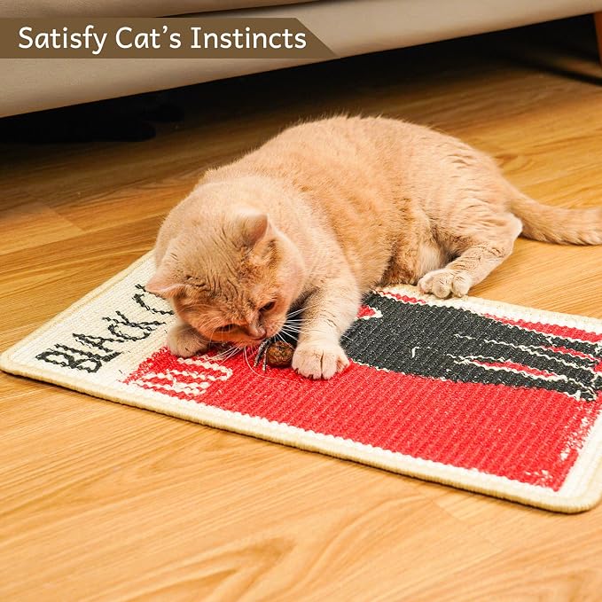 SOLDAY Sisal Cat Scratcher Mat for Floor Wall Carpet Couch Furniture, 22x13 - Image 6