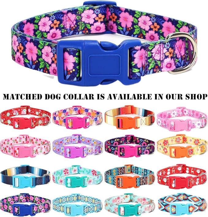 Moonpet Step in Dog Harness Leash Set- All Weather Reflective No-Pull Floral - Image 4