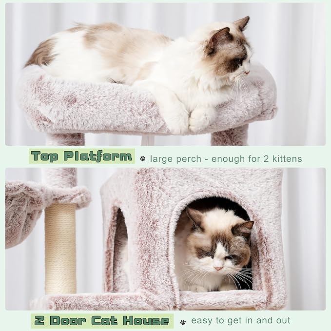 Cat Tree, Cat Tower for Indoor Cats, 43.3 inch Cat Tree Tower - Image 5