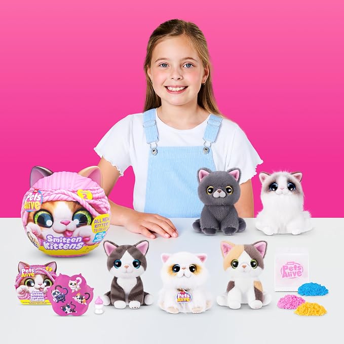 Pets Alive Smitten Kittens Series 2 by ZURU – Interactive Plush Cat Toy - Image 7