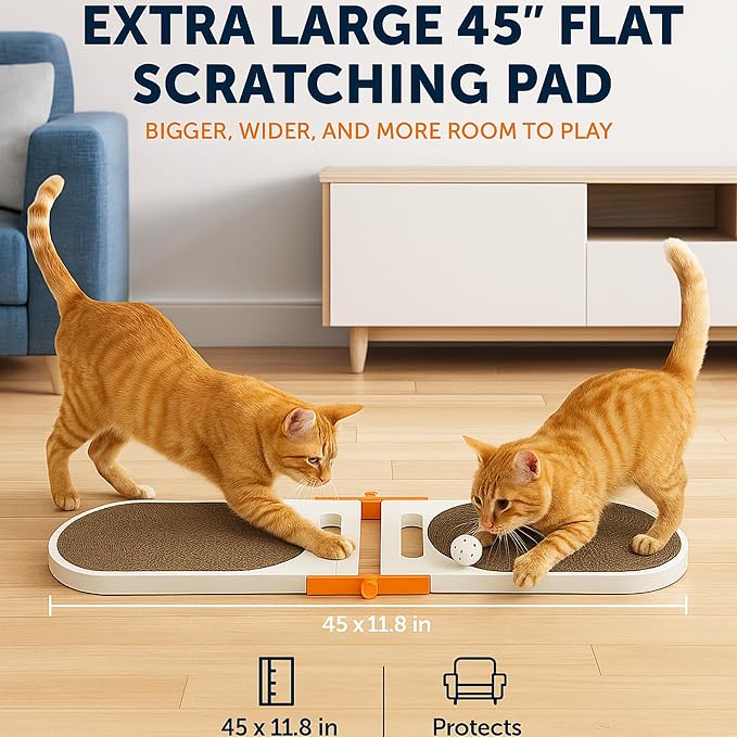 Extra Large 45" L Shaped Cat Scratcher - Image 4