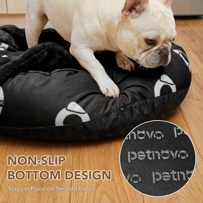 PETNOVO Dog & Cat Bed with Blanket – Removable Cover, Reversible Cushion - Image 6