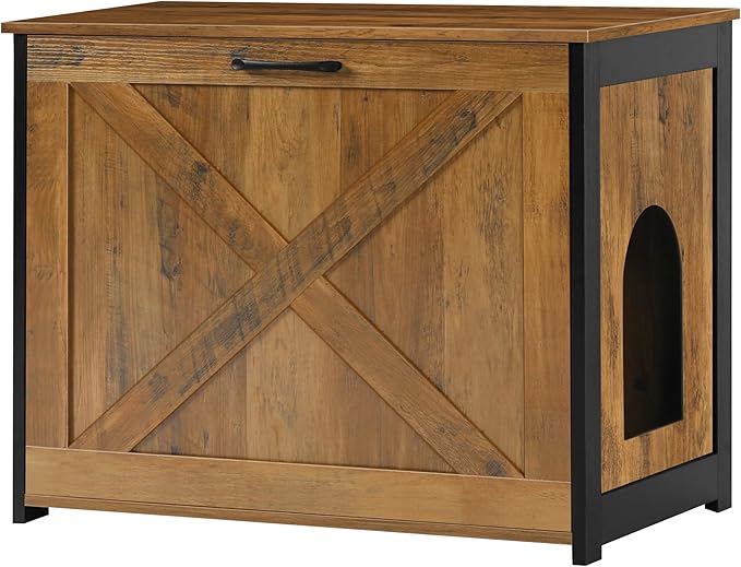 Dwanton Cat Litter Box Furniture Hidden, Cat Litter Box Enclosure, Reversible by DWANTON