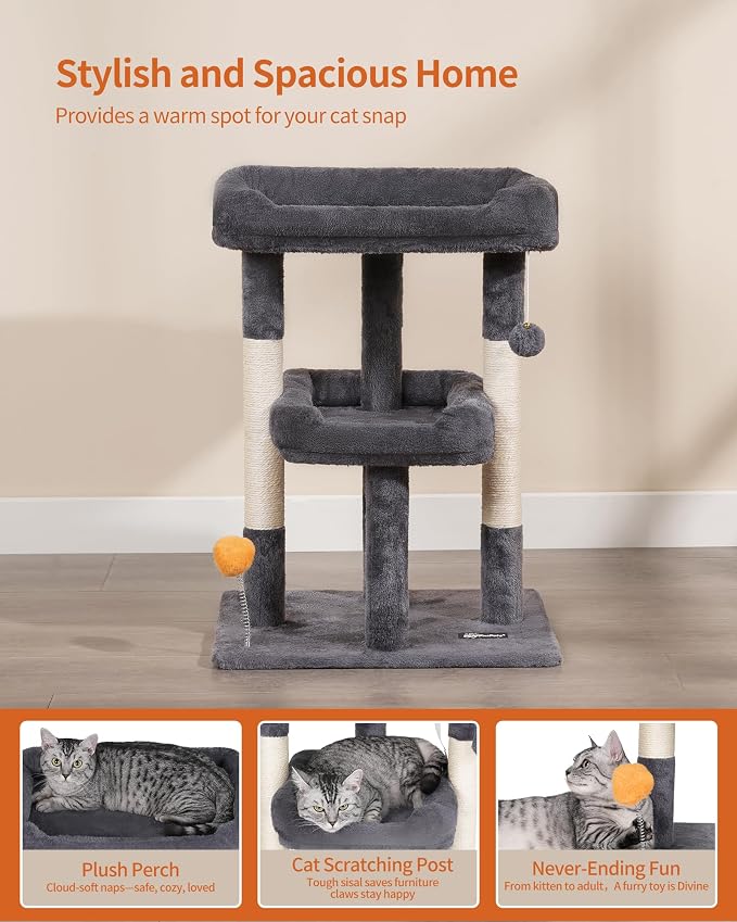 FourFurPets 27.6-Inch Cat Tree, Cat Tower - Image 7
