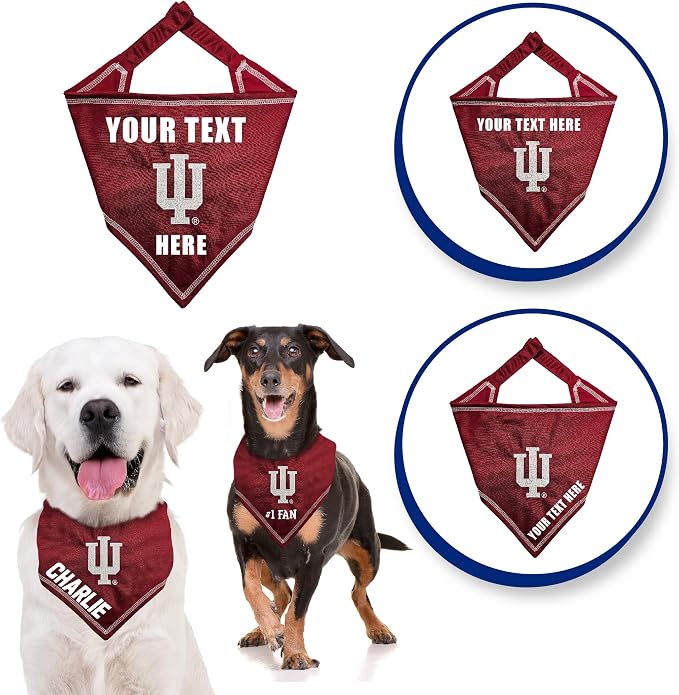 Pets First NCAA Indiana Hoosiers Personalized Tie Around Bandana - Image 4