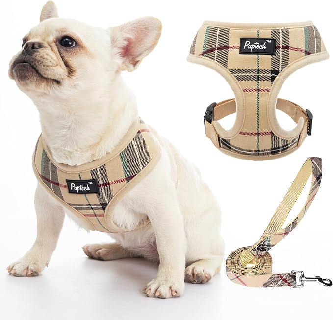 PUPTECK Soft Mesh Dog Harness Small Sized and Leash Set Pet Puppy Cat Comfort by PUPTECK