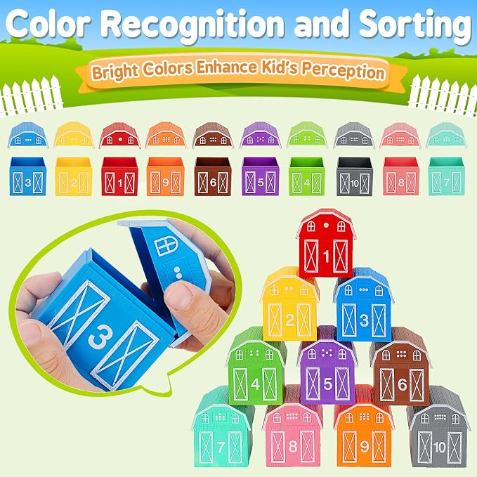 Learning Toys for 1, 3 Year Old Toddlers, Matching & Sorting Fine Motor Games - Image 3