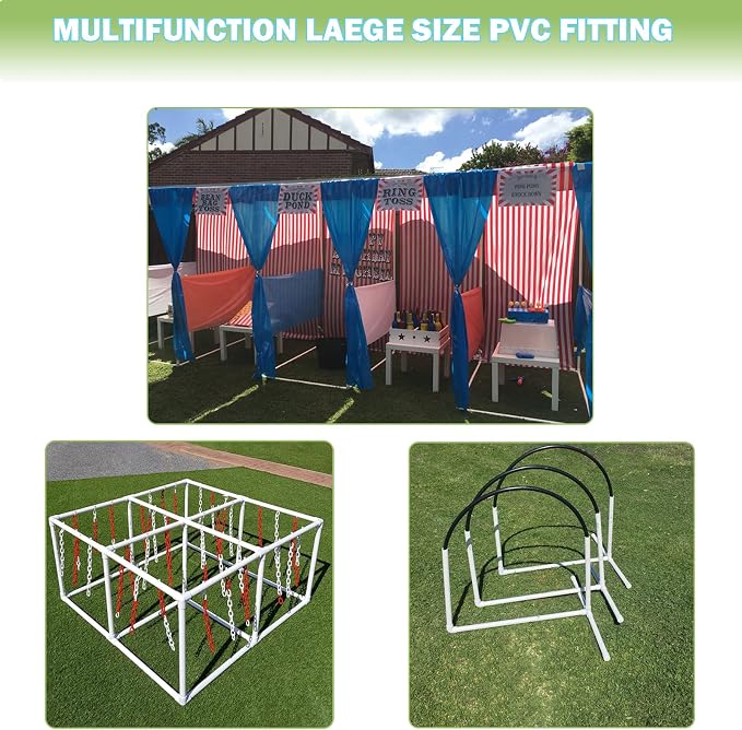 6Pack PVC Fittings 1-1/2Inch 4 Way, Furniture Grade Elbow Pipe Fittings - Image 7