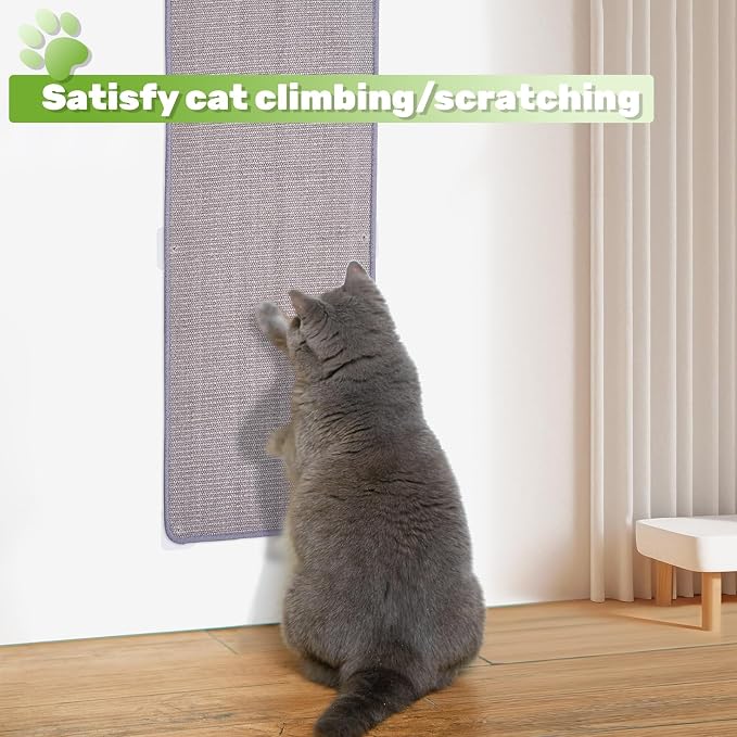Natural Sisal Cat Scratcher Mat, Wall Scratcher Carpet, Cat Climbing Wall - Image 9