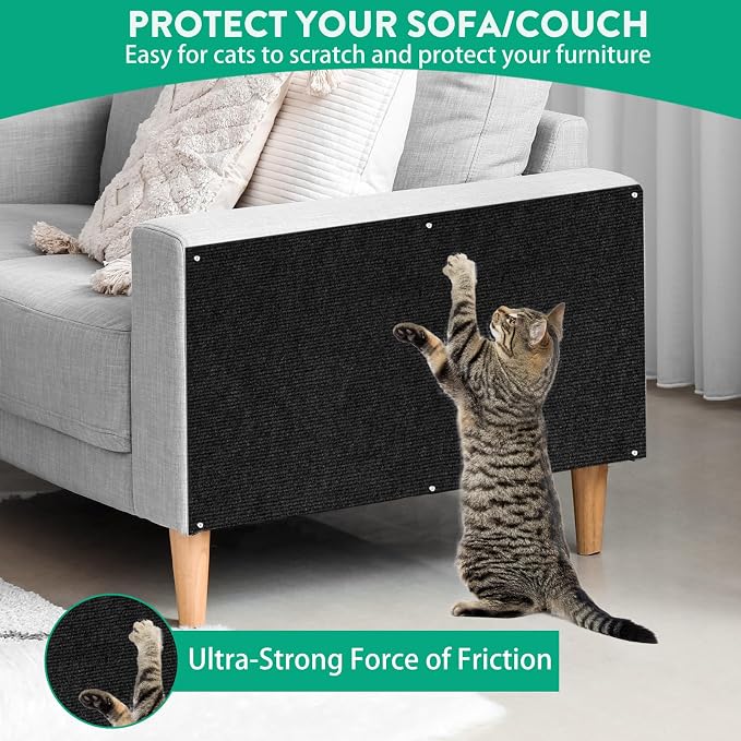 Cat Scratch Couch Furniture Protector, Trimmable Self-Adhesive Cat Scratch - Image 7
