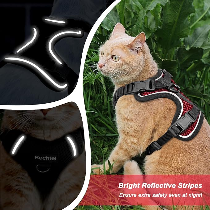 Cat Harness and Leash for Walking Escape Proof Soft Adjustable Cat Leash - Image 4