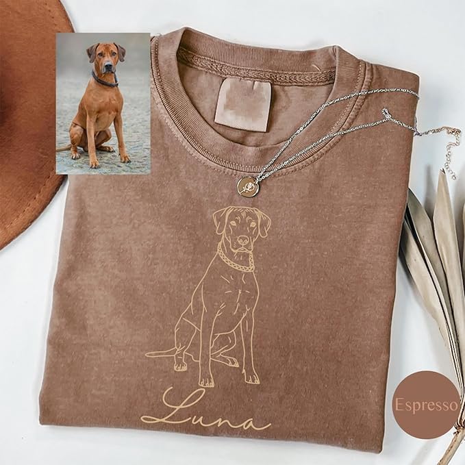Chillever Personalized Dog Potrait Hoodie, Custom Pet Photo Shirt, Sweatshirt - Image 3