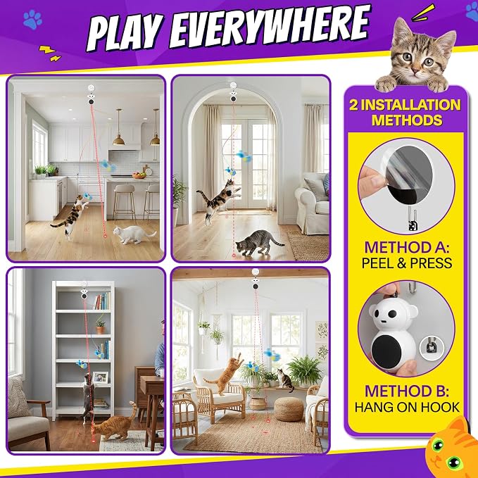 Interactive Cat Toys for Indoor Cats: 2 in 1 Laser Pointer Cat Toy - Image 6