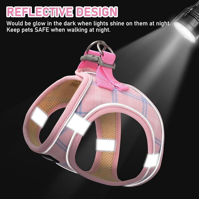 GAMUDA Small Dog Harness Collar and Leash Set, Step in No Chock No Pull Soft - Image 3