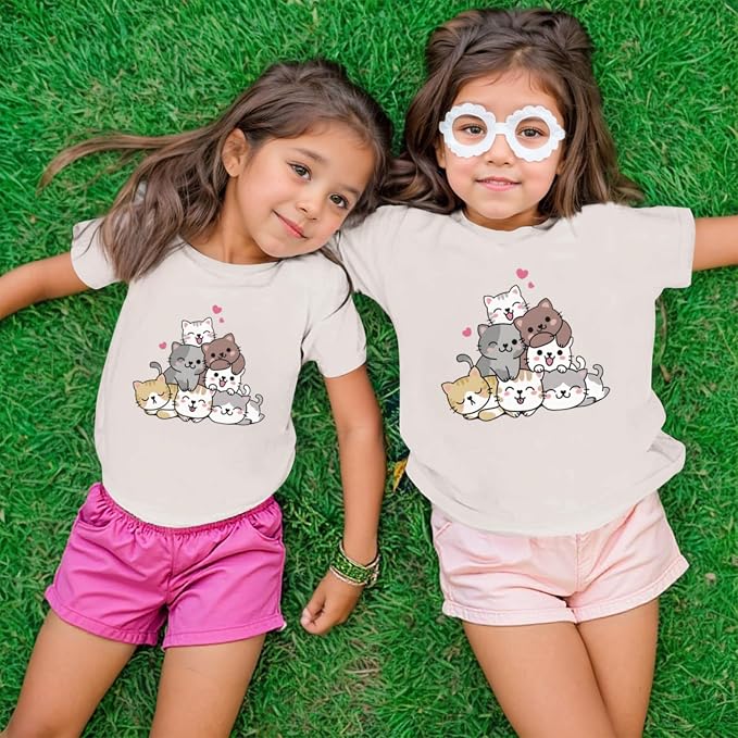 KEEVICI Cute Cartoon Cat Shirts - Image 4
