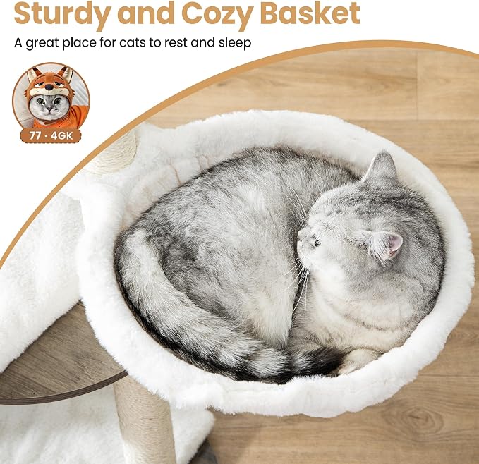 Modern Wood Cat Tree Tower for Indoor Large Cats, Cat Scratching Posts - Image 5