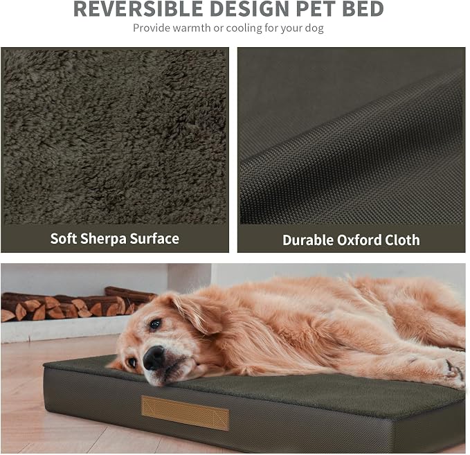 Comfort Dog Bed for Small Dogs & Cats, Waterproof Dog Crate Mat Orthopedic Egg - Image 7