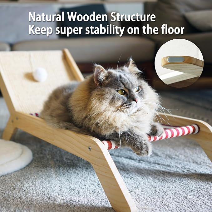 PETKARAY Beach Chair Cat Hammock, Elevated Cat Beds - Image 4