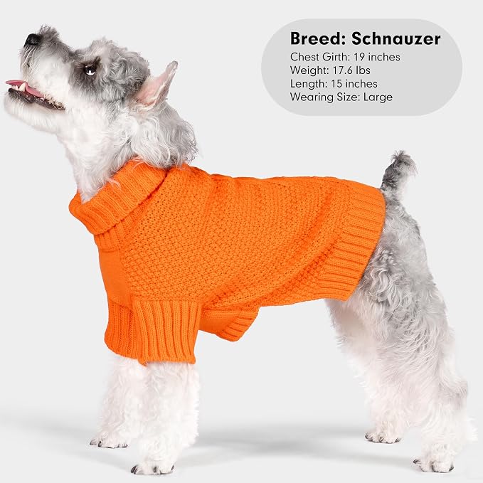 cyeollo Dog Sweater Pullover Turtleneck - Image 6