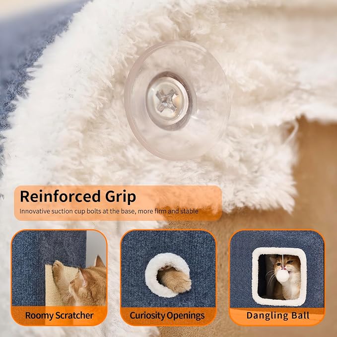 Cat House, Cat Beds for Indoor Cats, 2-Story Cat Condo Cube - Image 5
