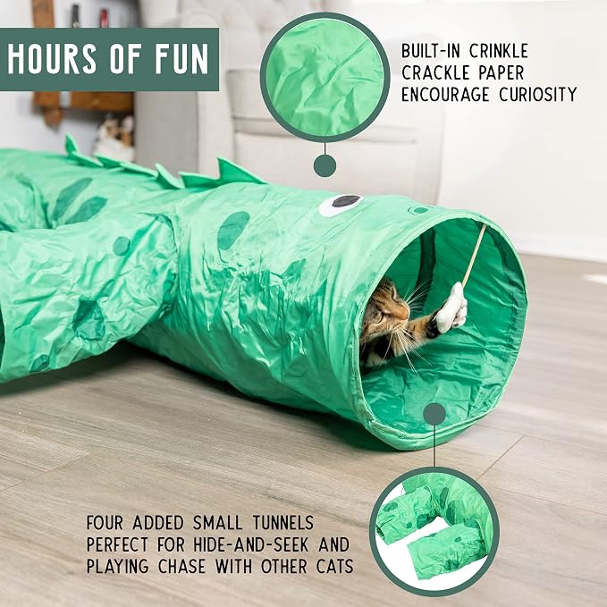 Pet Craft Supply Dizzy Dino Multi Cat Tunnel Boredom Relief Toys - Image 4