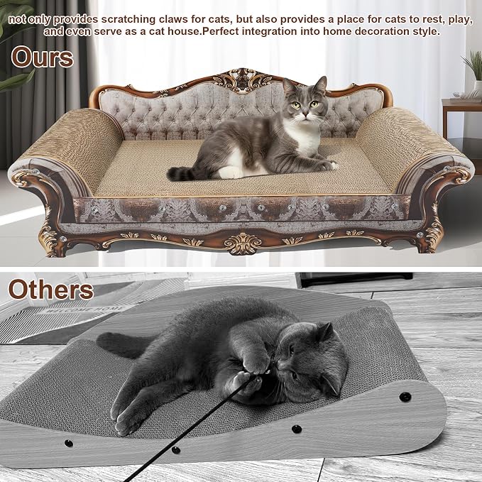 Sofa Shaped Scratching Couch, Thick Scratching Cardboard, Lounge Bed - Image 5