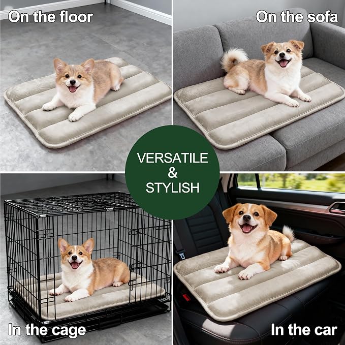 Dog Bed Mat, Reversible Dog Crate Pad - Image 8