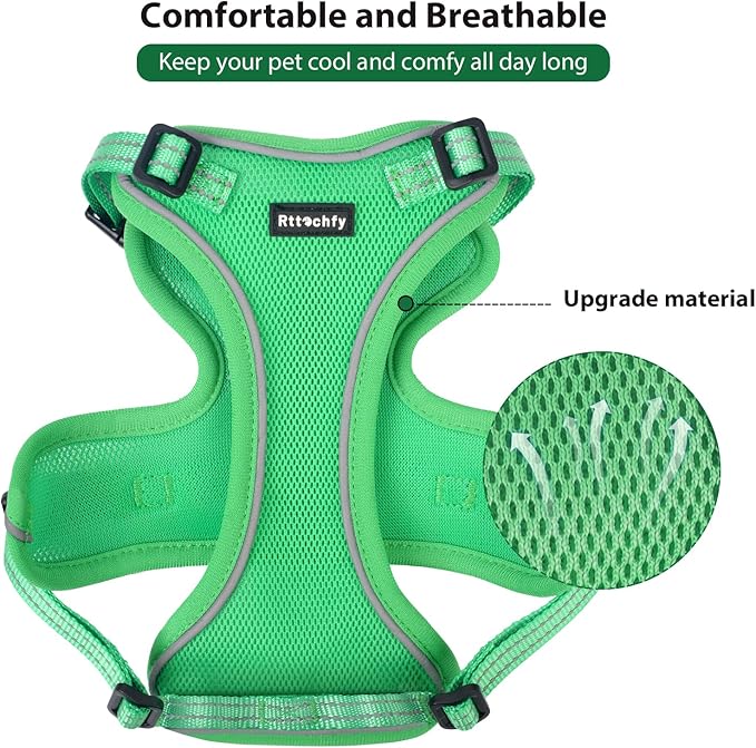 Rttochfy Cat Harness and Leash Set, Adjustable and Reflective Cat Vest - Image 3