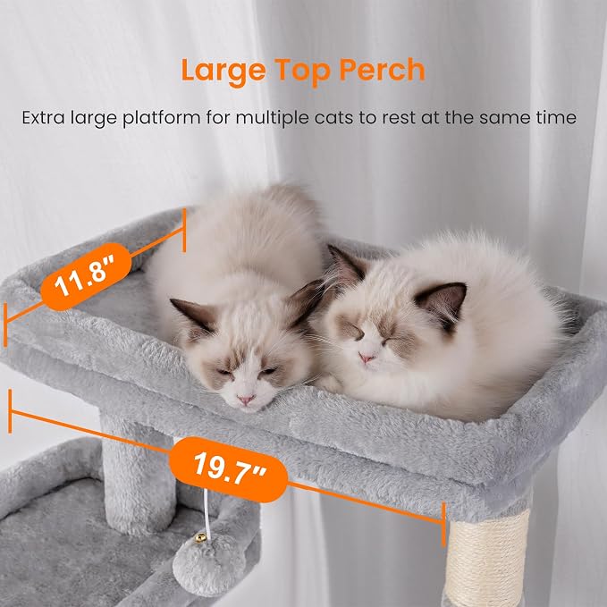Heybly Cat Tree, 68 inch Multi-Level Cat Tower - Image 8
