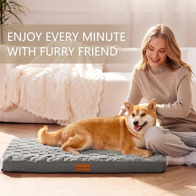 Patas Lague Orthopedic XL Dog Bed Large Sized Dog 42''X28'', Waterproof Soft - Image 2