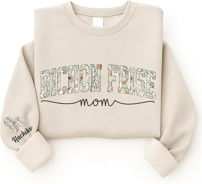 Personalized Dog Mom Sweatshirt, Dog Lover Crewneck, Gift Idea - Image 4