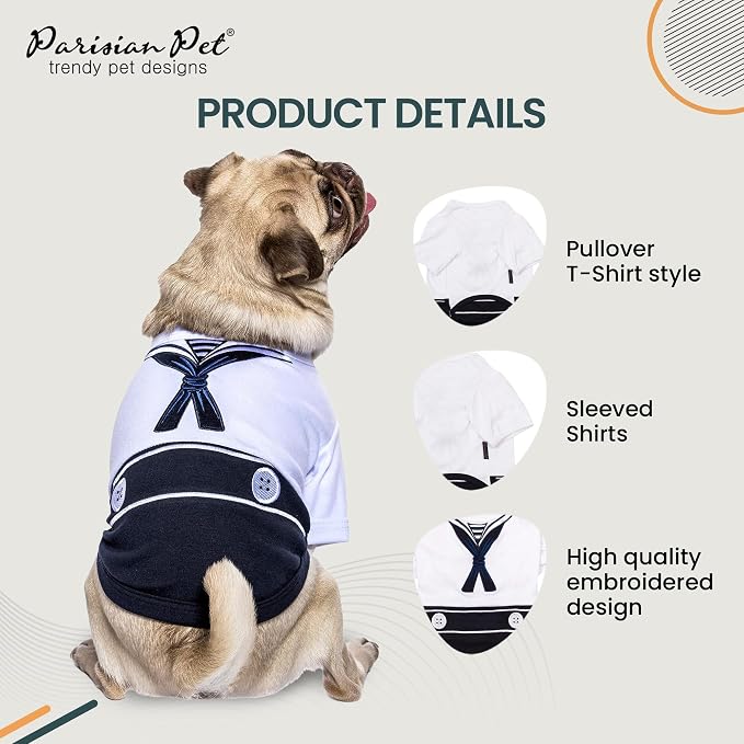 Parisian Pet Sailor Dog Costume - Image 3