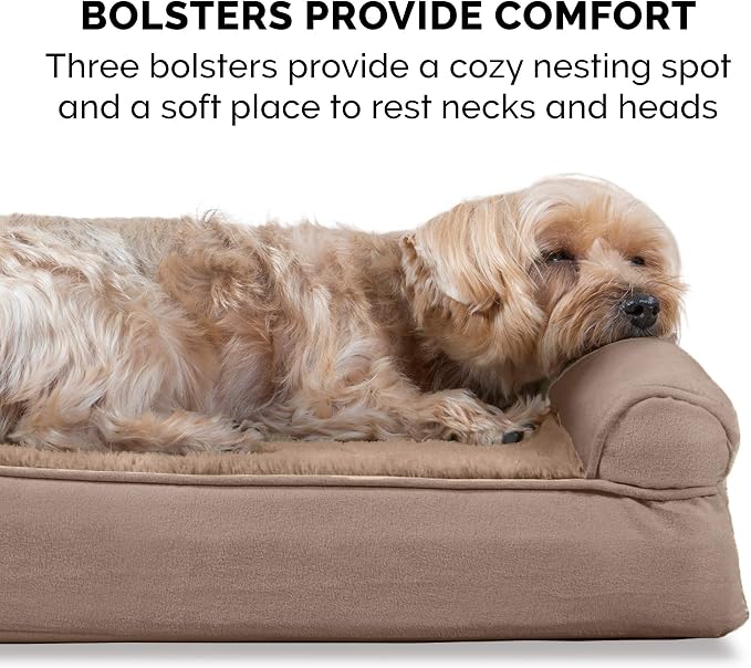 Furhaven Orthopedic Dog Bed for Large Dogs w/ Removable Bolsters & Washable - Image 11