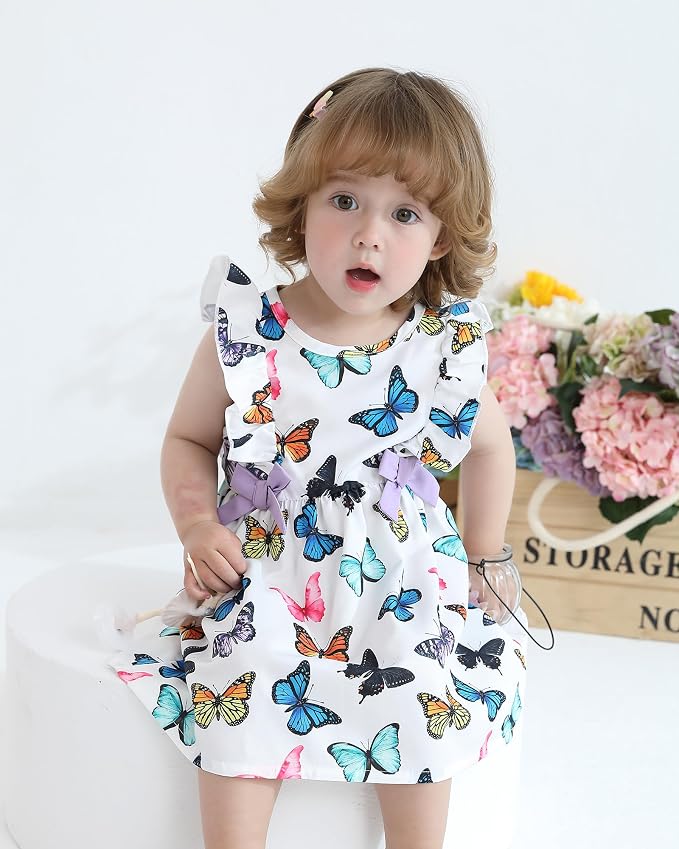 Mioglrie Baby Girl Dress Summer Girl Clothes Infant Outfits Newborn Ruffle - Image 3